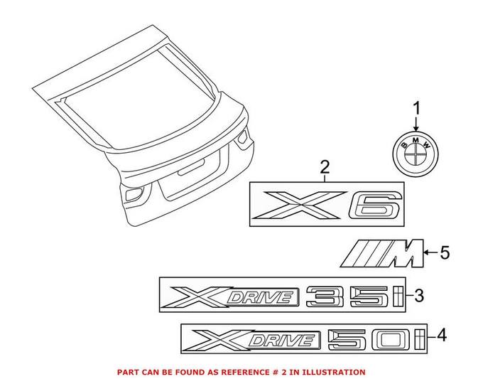 BMW Hatch Emblem - Rear 51147196556